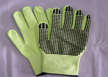 Black Nitrile Dots Puncture Resistant Gloves , Nitrile Work Gloves EN388 Certificated