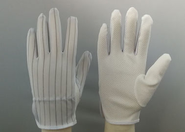ESD PVC Dotted 	Anti Static Gloves Three Stitches Lines Design On Back
