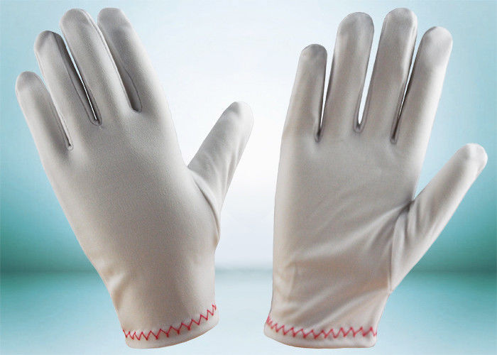 Red Stitches Line Lint Free Gloves Large Size With Common Binding ZS15-008