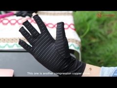 Luvas de algodão três pontos linhas nas costas longa vida